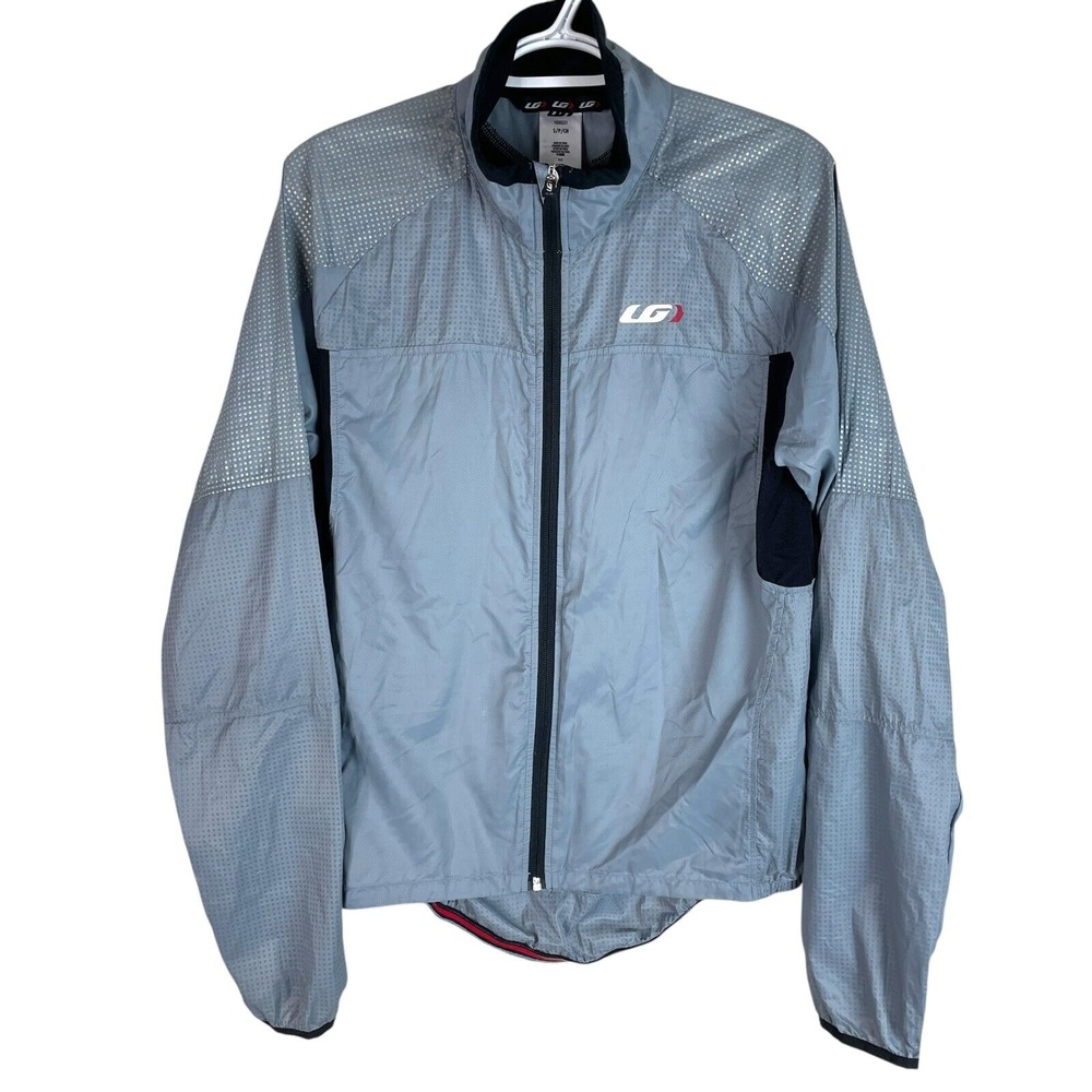 Louis Garneau Mens S Blink RTR Cycling Windbreaker Jacket Steel Gray Nylon Bike